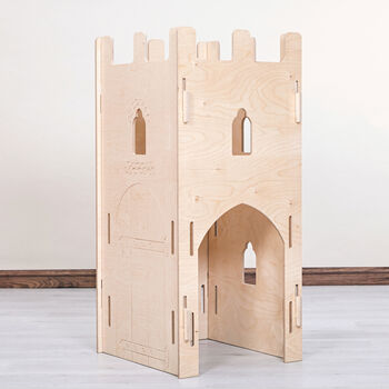 Eco Friendly Wooden, Flat Pack Kids Turret Playhouse, 3 of 8