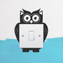 Owl Light Switch Wall Sticker, thumbnail 1 of 3