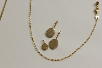 Handmade 9ct Gold Initial Pebble Necklace, 2 of 6