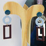 Copper Glazed Drop Earrings Gold Plated, thumbnail 3 of 7