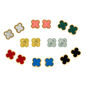 Four Leaf Clover Stud Earrings In Rainbow Of Colours, thumbnail 1 of 10