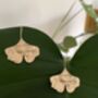 Ginkgo Leaf Earrings, thumbnail 6 of 6