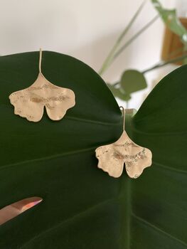 Ginkgo Leaf Earrings, 6 of 6