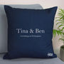 Personalised Map Couples Sofa Cushion In Floral Design, thumbnail 3 of 3