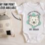 Samoyed Face Baby Onesie, thumbnail 3 of 6