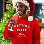 'Getting Piste' Men's Christmas Jumper Sweatshirt, thumbnail 2 of 12