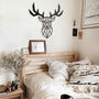 Stag Head Mounted Metal Wall Art Decor, thumbnail 1 of 6