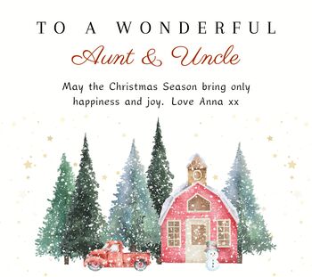 Personalised Christmas Candle Gift For Auntie And Uncle First Christmas, 7 of 7