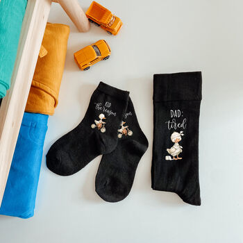 Funny Dad And Kid Socks Gift Set, 4 of 7