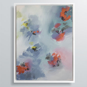 'Rosa Wisp' Framed Giclée Abstract Canvas Print Art, 2 of 6