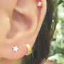 Sterling Silver 925 Solid Small Star Ear Stud Earrings, thumbnail 1 of 10