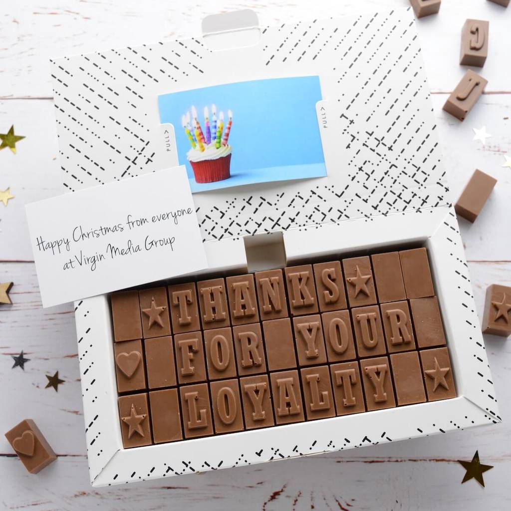 chocolate thank you card by morse toad chocolate messaging