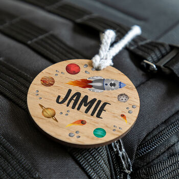 Personalised School Bag Tag Outer Space, 3 of 3