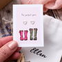 Gift Bag 'The Perfect Pairs' Crystal Heart Earrings, thumbnail 1 of 6