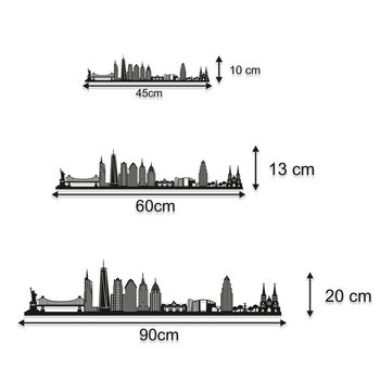 New York Skyline Silhouette Wood Wall Art, 3 of 5