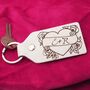 Personalised Heart Leather Key Ring, thumbnail 4 of 8