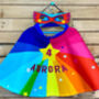 Personalised Superhero Cape Superstar Rainbow With Name, thumbnail 5 of 12