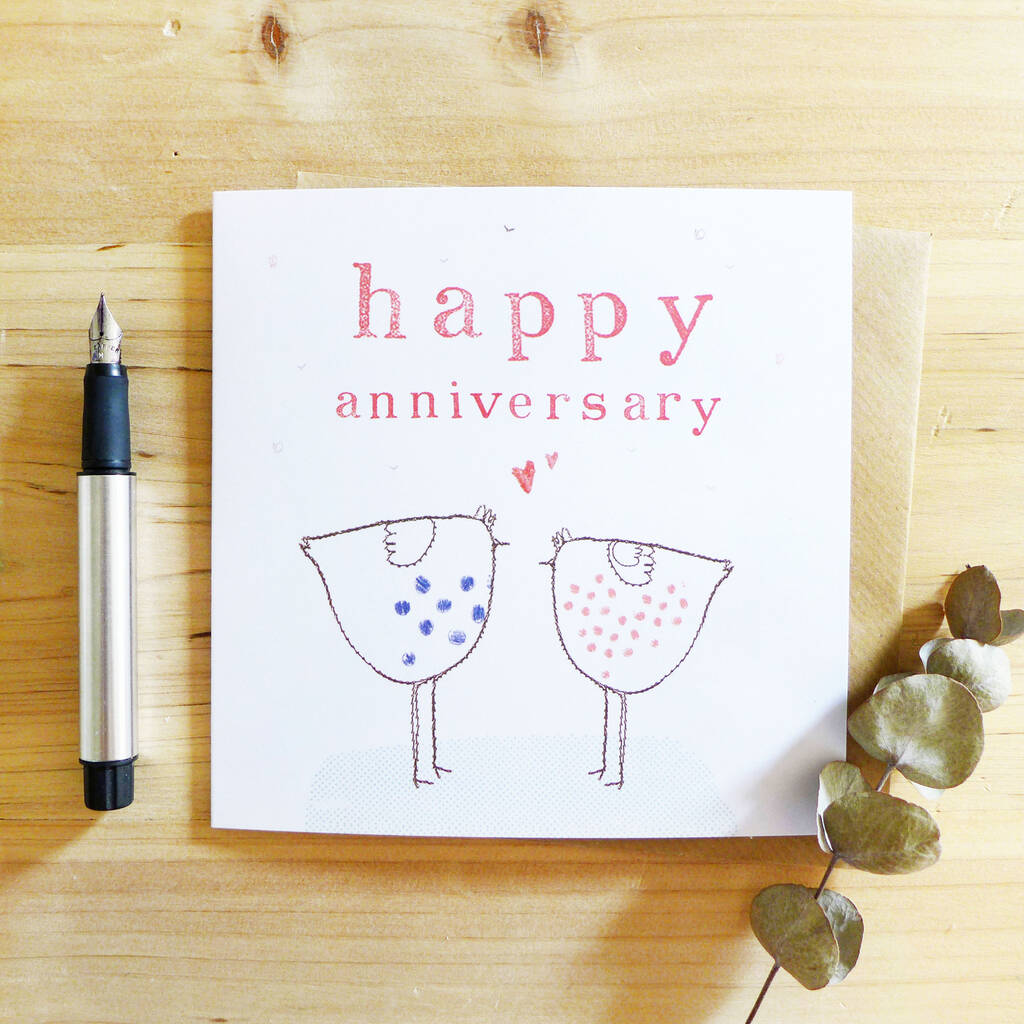 'happy anniversary' card by charlotte macey | notonthehighstreet.com