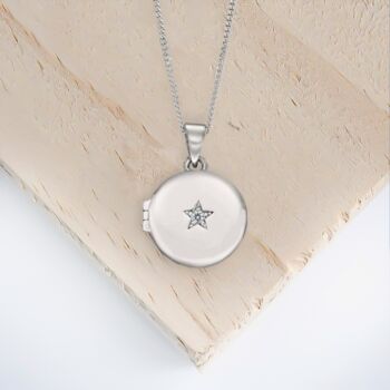 Personalised Small Star Locket In Sterling Silver, 5 of 12