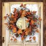 Light Up Maple Leaf Autumn Rattan Wreath, thumbnail 1 of 7