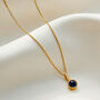 Sapphire Birthstone 45th Wedding Anniversary Necklace In Gold Vermeil, thumbnail 6 of 6