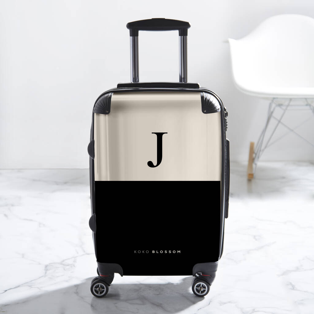 Monochrome Personalised Suitcase