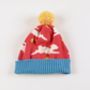 Rabbit Lambswool Knitted Bobble Hat Bright Colours, thumbnail 9 of 12