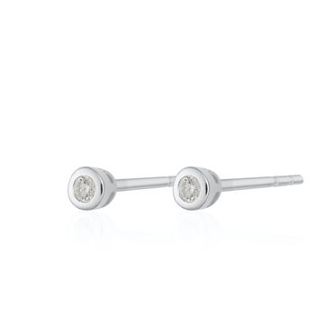 April Birthstone Teeny Studs, Silver Or Gold Plated, 3 of 6