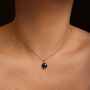 Sapphire Owner Necklace And Pet Collar Charm Set, thumbnail 3 of 8