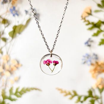 Pink Alyssum Flower Necklace, 6 of 7