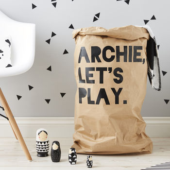 Personalised Let's Play Children's Storage Sack, 2 of 3