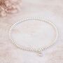 Sterling Silver April Birthstone Beaded Stretch Crystal Bracelet, thumbnail 6 of 8