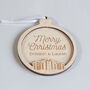 Personalised Couple Christmas Ornament, thumbnail 2 of 2