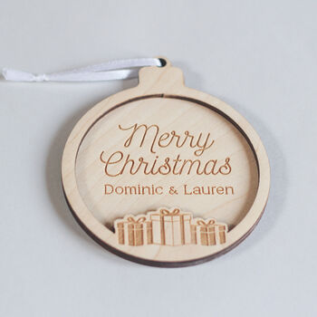 Personalised Couple Christmas Ornament, 2 of 2