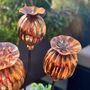 Set Of Three Copper Seed Head Garden Planter Stakes, thumbnail 5 of 9