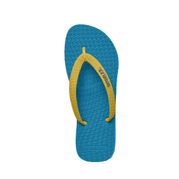 Brilliant Blue Natural Rubber Flip Flops, 8 of 10