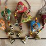 Hanging Fabric Heart Handmade Wind Chime, thumbnail 3 of 5