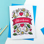 Illustrated Bee's And Hearts Personalised Card, thumbnail 2 of 2