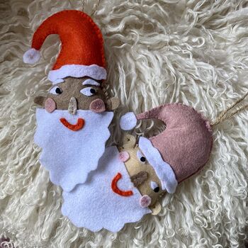 Felt Santa Handmade Christmas Decoration, 4 of 8