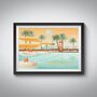 Ocean Beach Nightclub Ibiza Travel Poster Art Print, thumbnail 1 of 8