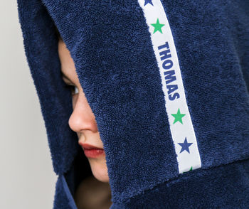 Stars Personalised Hooded Towel | For Babies To Tweens, 6 of 6