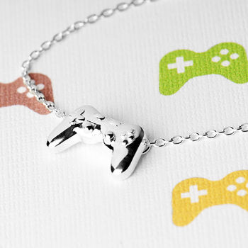 Game Controller Sterling Silver Necklace Gamer Gift, 4 of 10