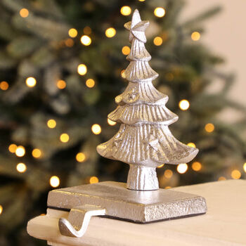 Silver Christmas Tree Stocking Hanger Hook, 6 of 7