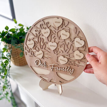 Personalised Wooden Family Tree, 3 of 4