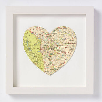 Sheffield Map Heart Print, 2 of 4