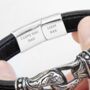 Personalised Men's Buckle Clasp Leather Bracelet, thumbnail 2 of 5