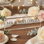 Personalised Mr And Mrs Acrylic Block Wedding Top Table Keepsake With Names, thumbnail 2 of 5
