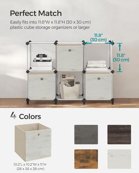 Set Of Six Foldable Fabric Storage Cubes, 6 of 10