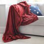 Personalised Red Blanket With Your Own Text, thumbnail 2 of 6