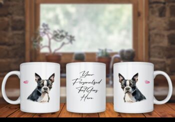 Personalised Boston Terrier Dog Hearts Pet Gift Mug, 2 of 2